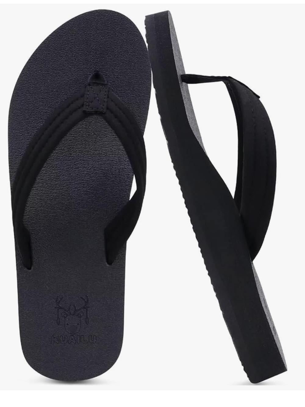 NWT Women’s Classic Black Flip Flop Sandals